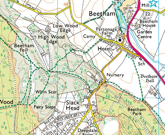 Fairy Steps Beetham Walk Map Fairy Steps (Beetham) - Fairyist