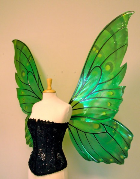 fairy wings in green