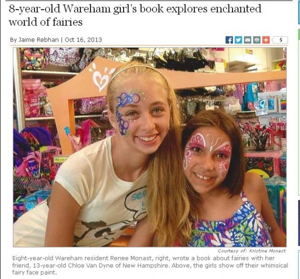 children write fairy book
