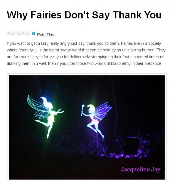 why fairies don't say thankyou