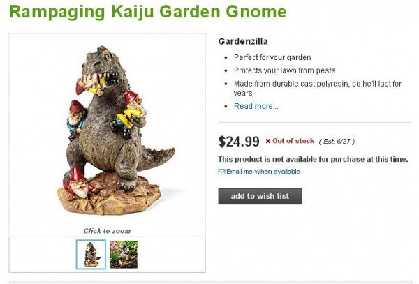 rampaging kaiju garden gnome
